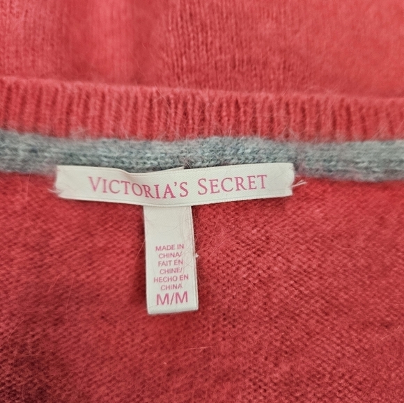 Victoria's Secret Angora Hot Pink Trapeze Scoop Neck Sweater Size Medium N67 - Picture 6 of 7